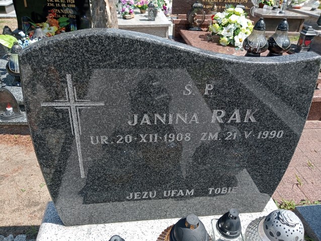 Janina Rak 1908 Pasym - Grobonet - Wyszukiwarka osób pochowanych
