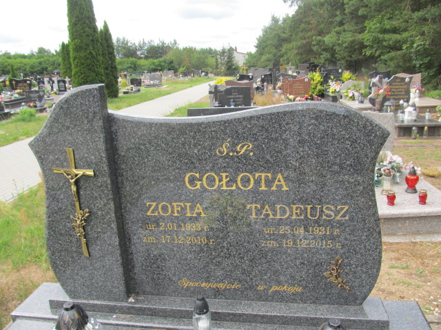 Zofia Gołota 1933 Pasym - Grobonet - Wyszukiwarka osób pochowanych